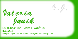 valeria janik business card